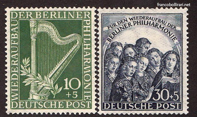 francobollo raro germania Ricostruzione dell’orchestra filarmonica di Berlino